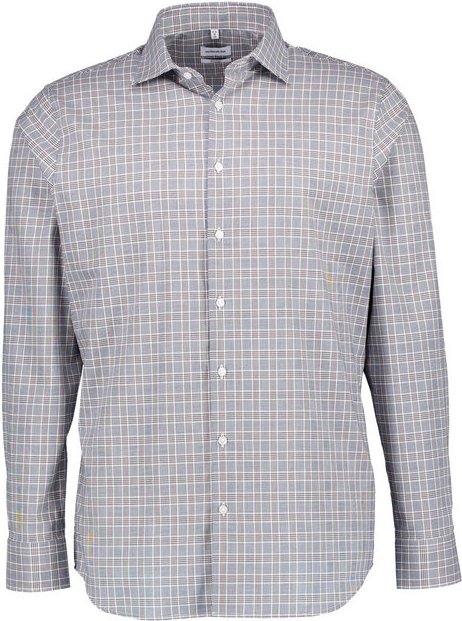 Seidensticker Herren Hemd blau kariert