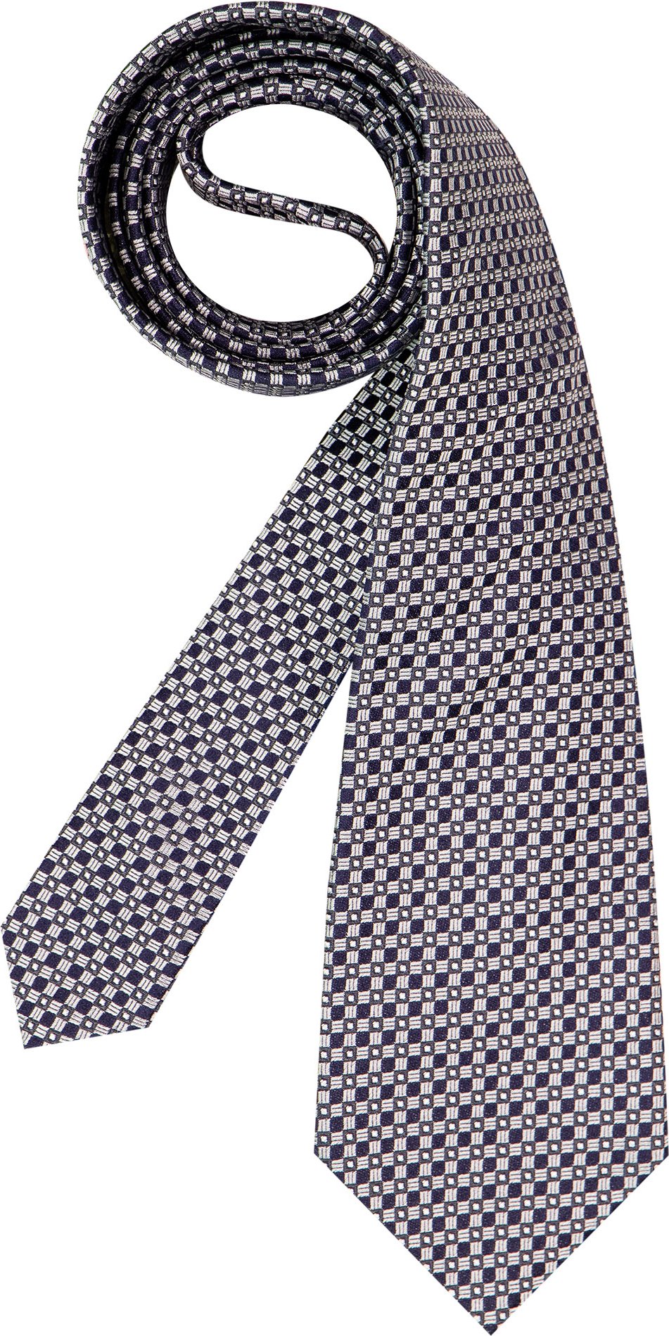 LANVIN Herren Krawatte blau Gemustert