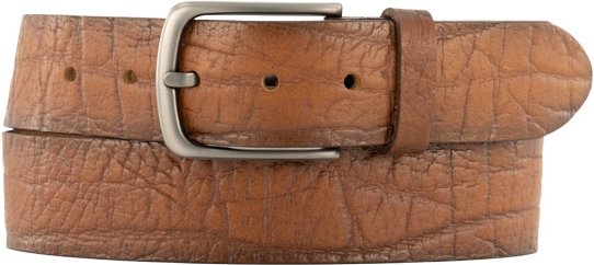 Lindenmann Herren Gürtel braun Leder geprägt