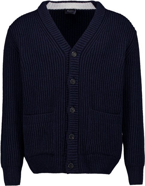 MAERZ Muenchen Herren Cardigan blau unifarben