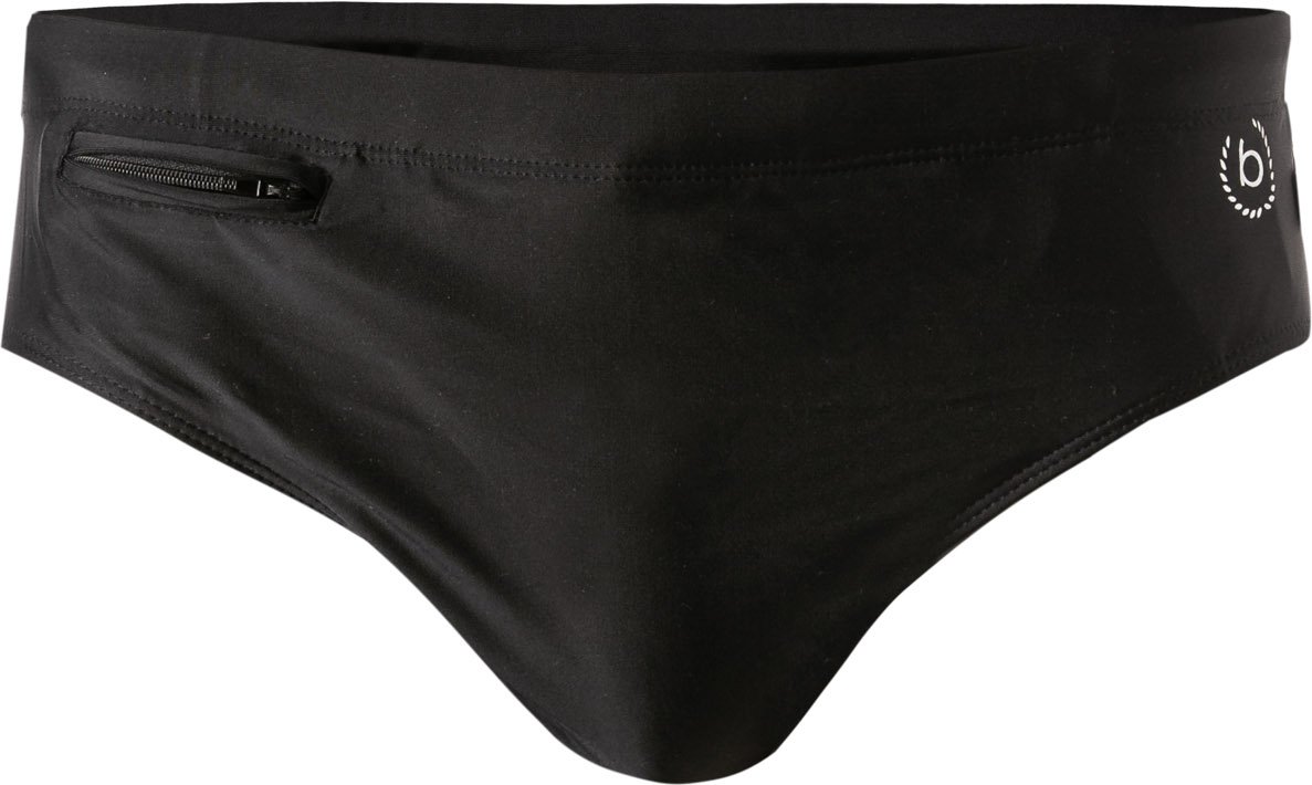 bugatti Herren Badeslip schwarz Mikrofaser unifarben
