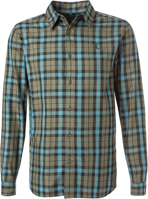 Fred Perry Herren Hemd grün kariert