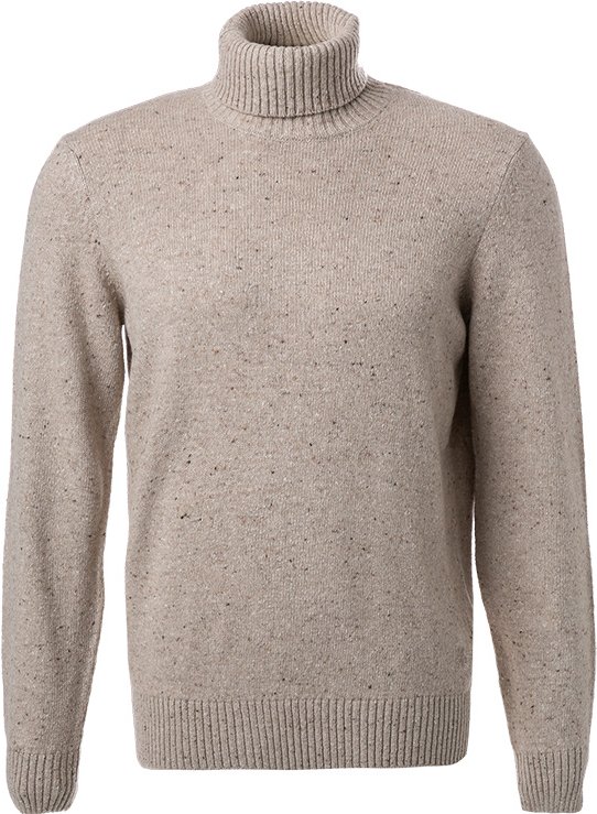 Marc O'Polo Herren Rollkragenpullover beige unifarben