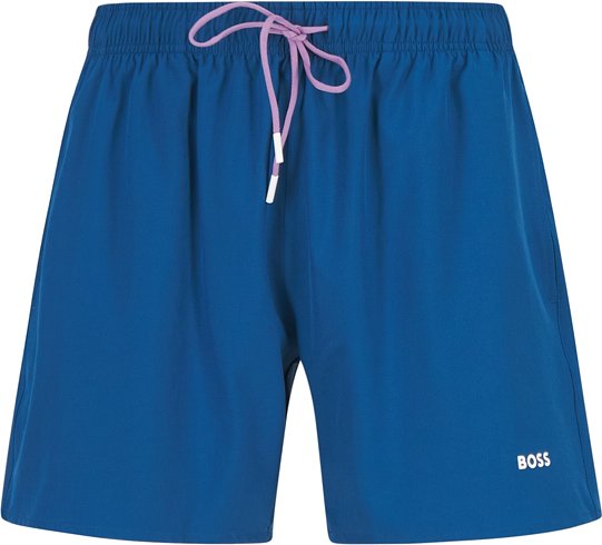BOSS Black Herren Badeshorts blau unifarben