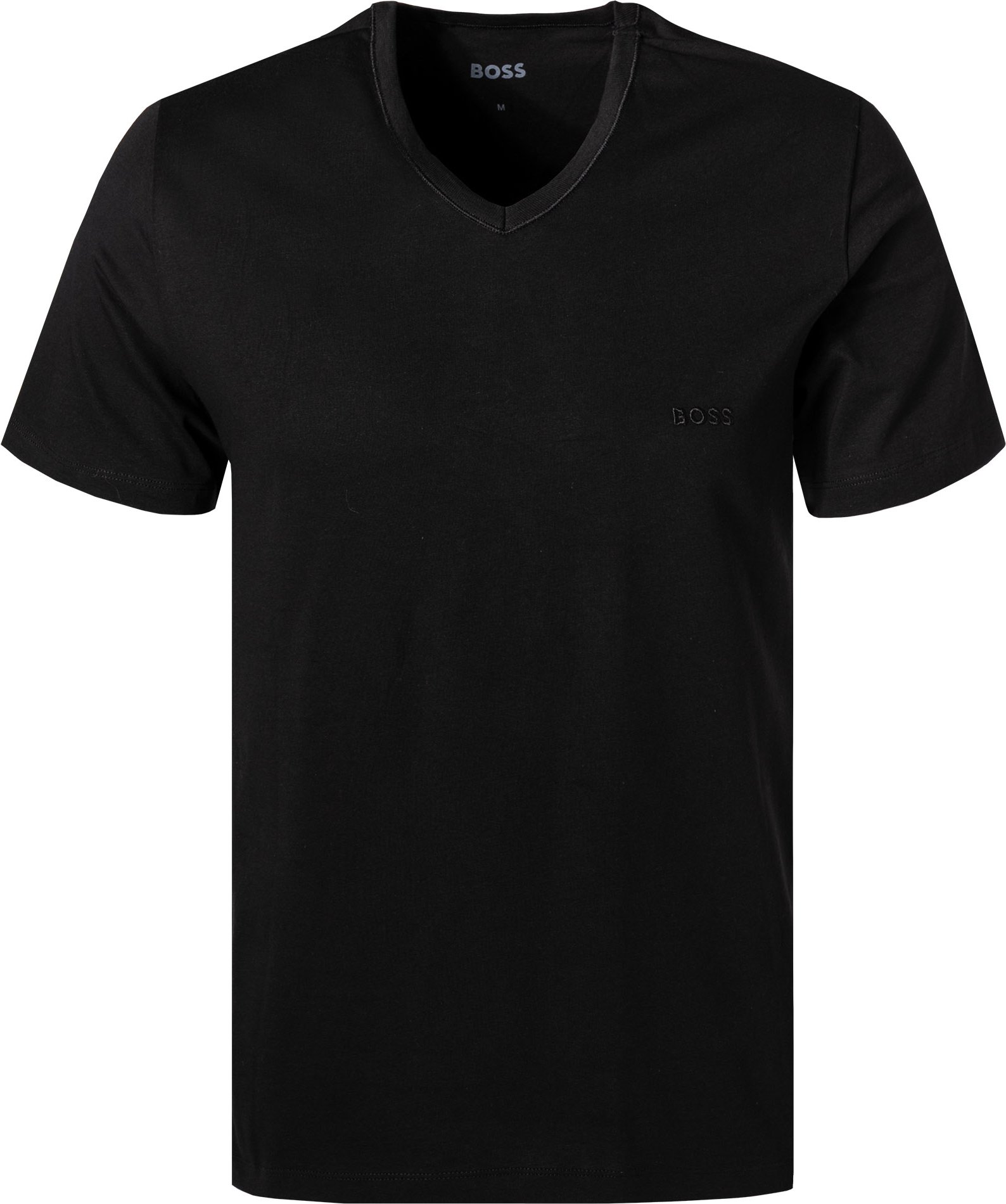 BOSS Black Herren T-Shirts blau Reine Baumwolle unifarben