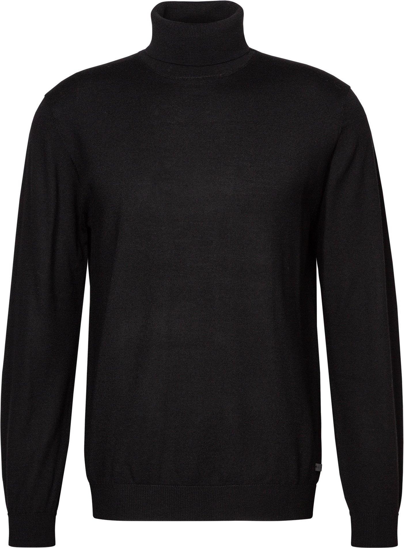 Pierre Cardin Herren Rollkragenpullover schwarz unifarben