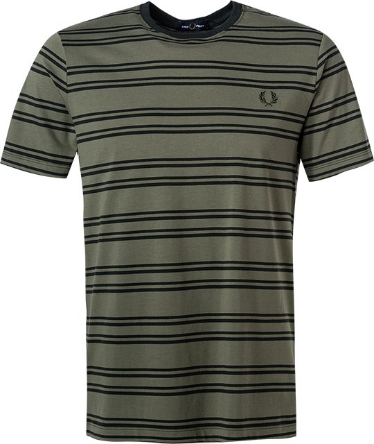 Fred Perry Herren T-Shirt grün gestreift