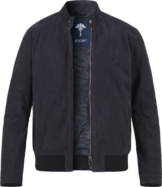JOOP! Herren Lederjacke blau unifarben