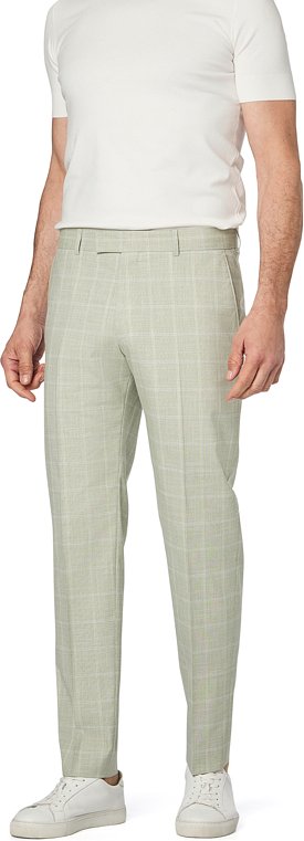 Thumbnail - Strellson Herren Hose grün kariert Slim Fit