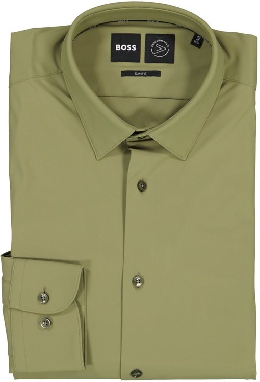 BOSS Black Herren Hemd grün Slim Fit