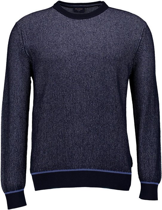 Thumbnail - OLYMP Herren Pullover blau Gemustert