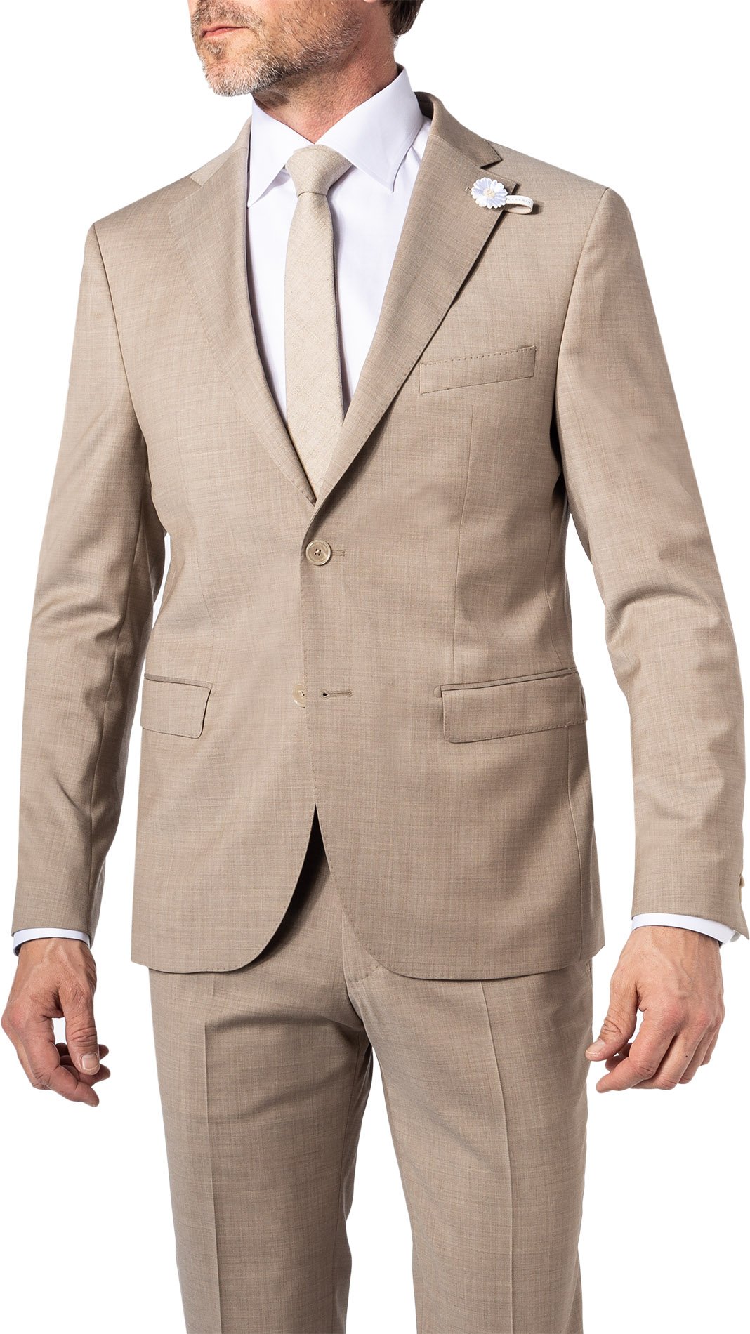 Thumbnail - BALDESSARINI Herren Sakko beige meliert Slim Fit