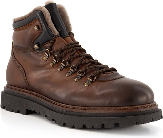 Thumbnail - rosso e nero Herren Schnürboots braun Glattleder