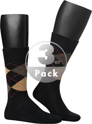 Thumbnail - Burlington Herren Socken schwarz Mikrofaser/Funktion Gemustert