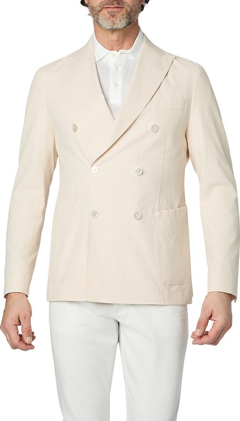 BOSS Black Herren Sakko orange gestreift Slim Fit