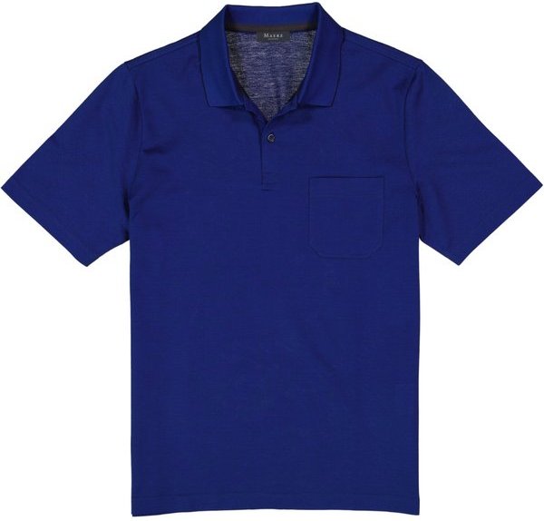 MAERZ Muenchen Herren Polo-Shirt blau meliert