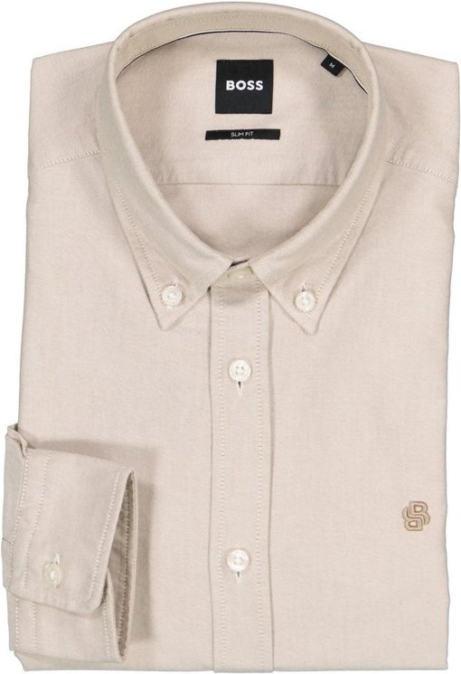 BOSS Black Herren Hemd schwarz meliert Slim Fit