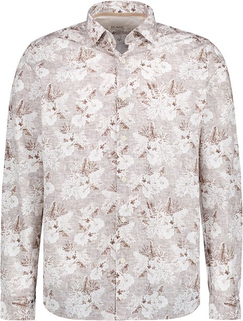 FIL NOIR Herren Hemd braun geblümt