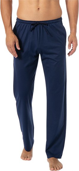 Thumbnail - Novila Herren Pyjamahose blau Jersey-Baumwolle unifarben
