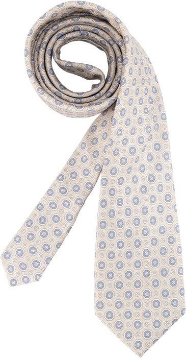 Ascot Herren Krawatte beige Gemustert