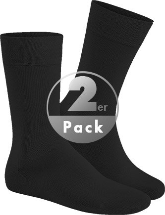 Thumbnail - Hudson Herren Socken schwarz Baumwolle & Mix unifarben