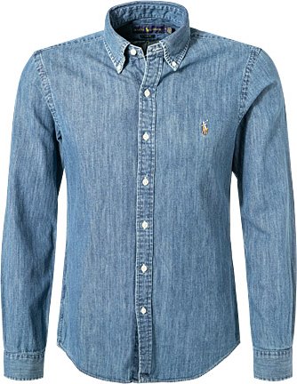 Thumbnail - Polo Ralph Lauren Herren Jeanshemd blau Slim Fit