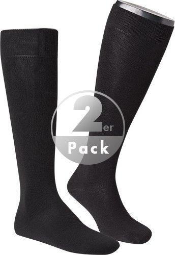 Thumbnail - Hudson Herren Kniestrümpfe schwarz Baumwolle & Mix unifarben