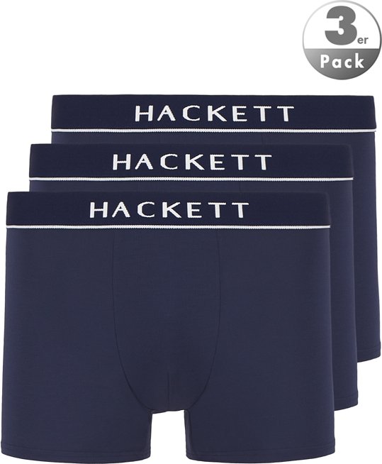 Thumbnail - HACKETT Herren Trunks blau Baumwolle & Mix unifarben