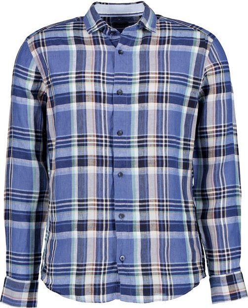 OLYMP Herren Hemd blau kariert