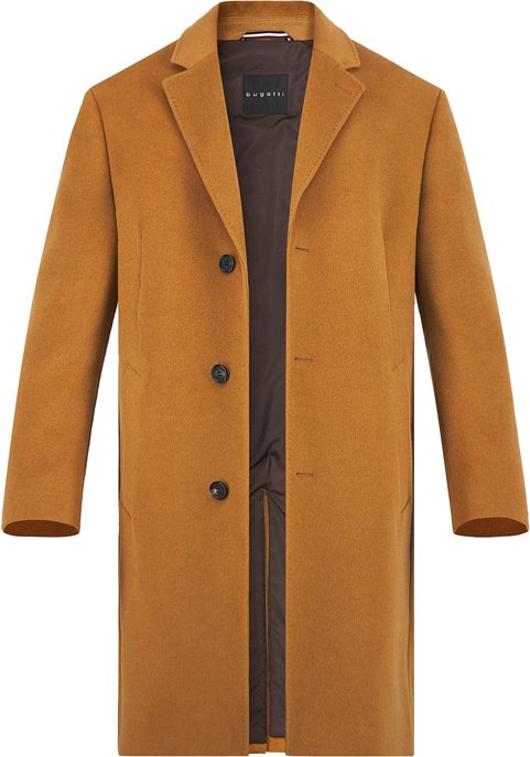 Thumbnail - bugatti Herren Mantel braun unifarben