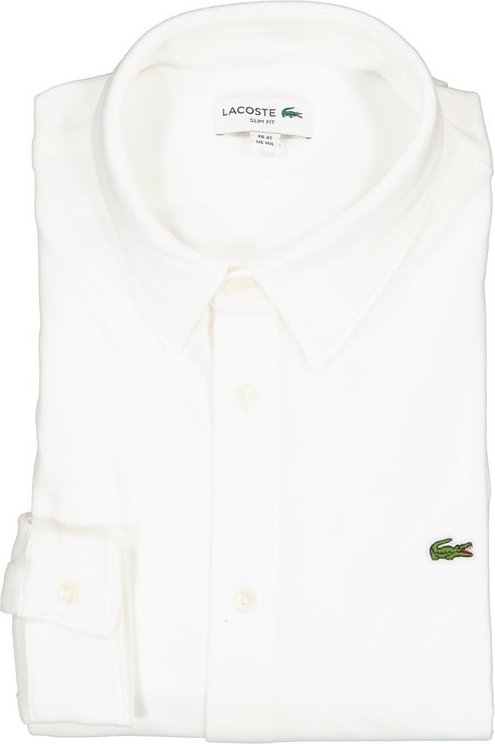 LACOSTE Herren Hemd weiß Slim Fit