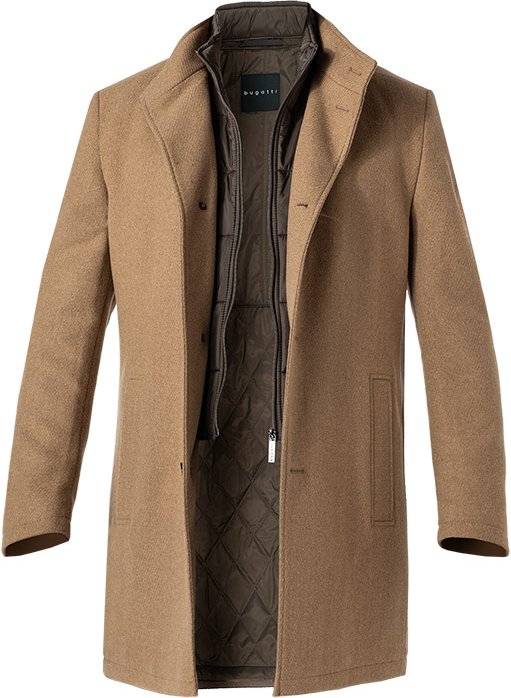 Thumbnail - bugatti Herren Mantel beige unifarben