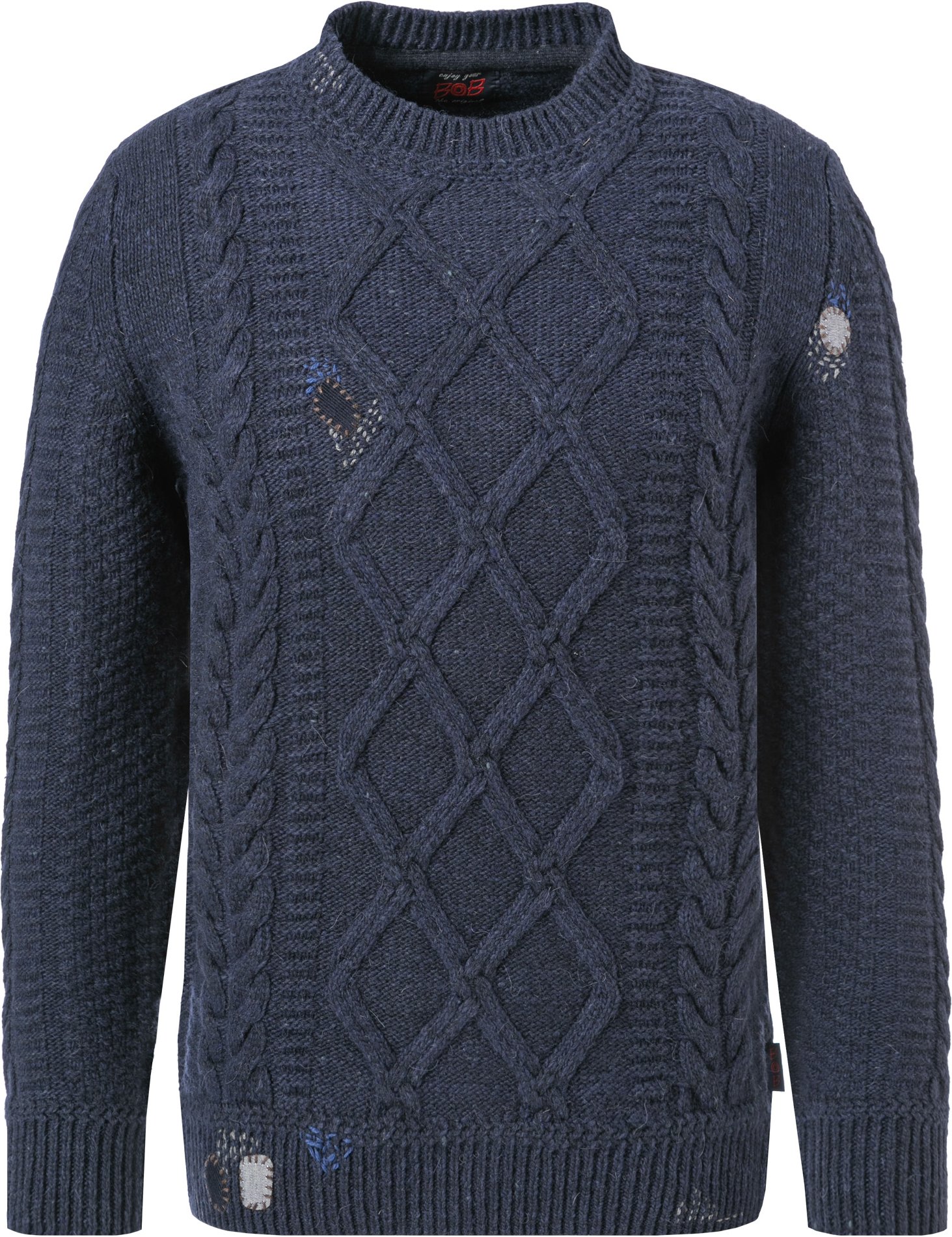 Thumbnail - BOB Herren Pullover blau unifarben