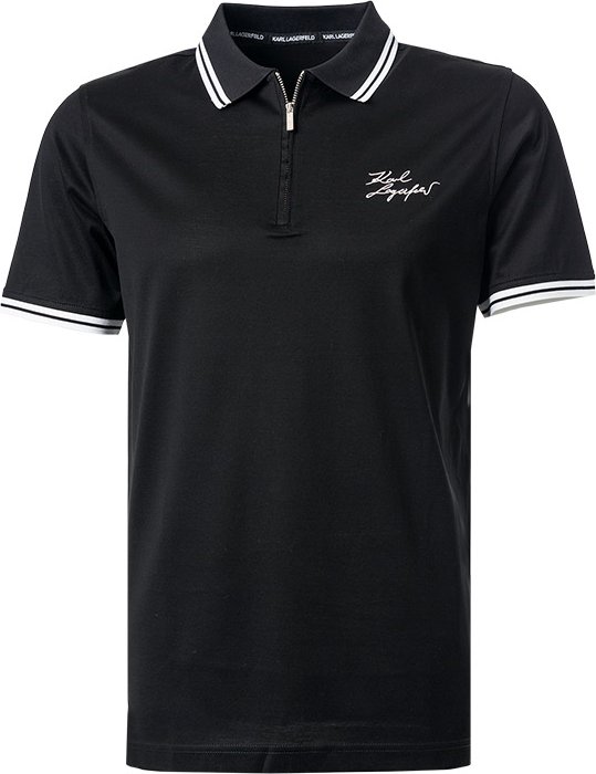 KARL LAGERFELD Herren Polo-Shirt schwarz