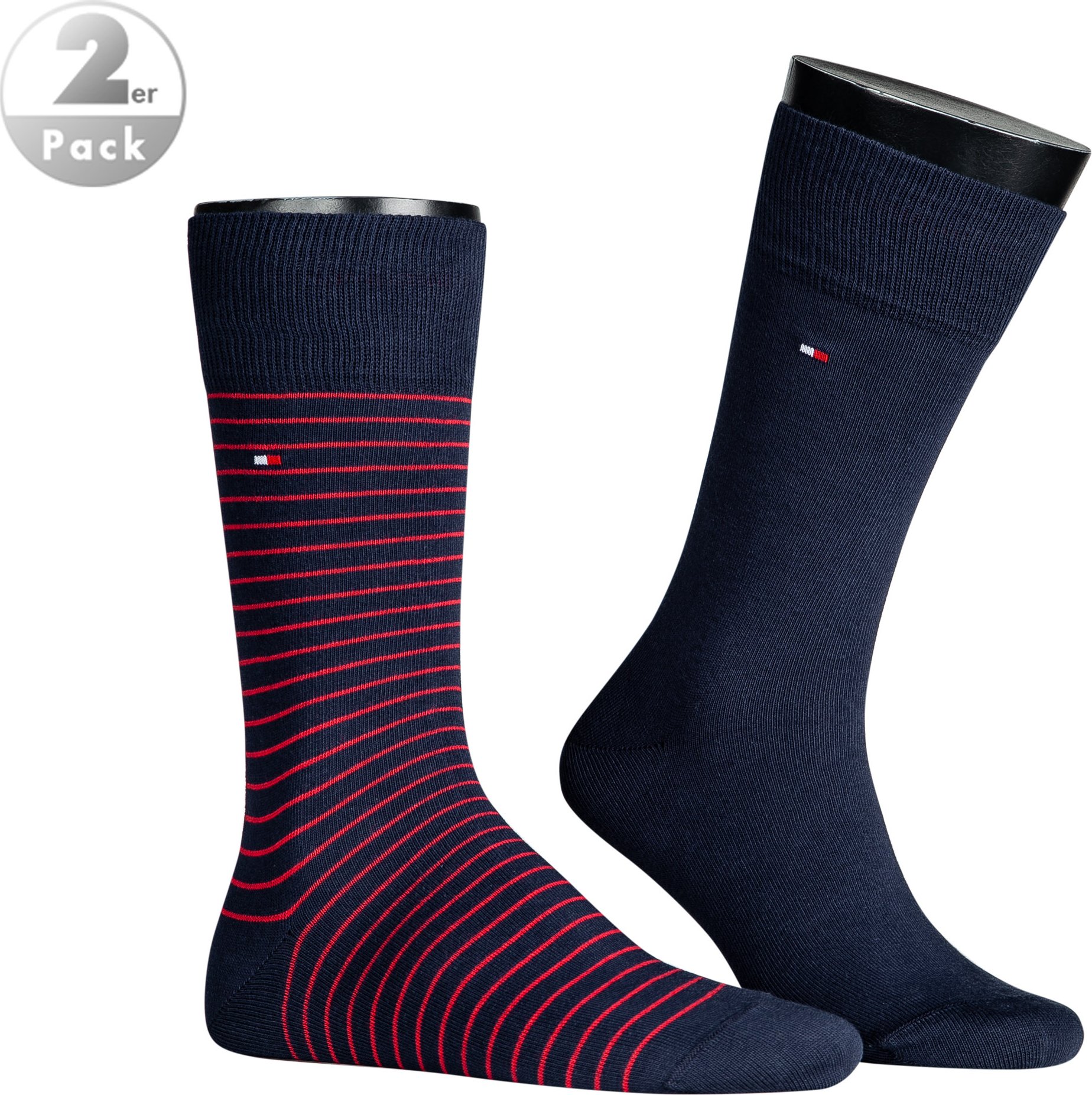 Thumbnail - Tommy Hilfiger Herren Socken blau Baumwolle & Mix Gestreift