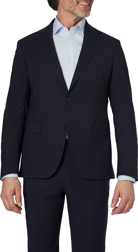 DRESSLER Herren Sakko blau meliert Slim Fit