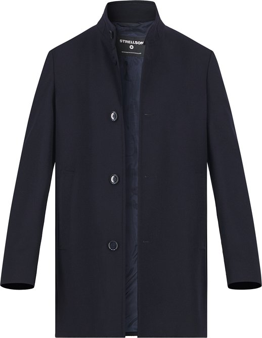 Thumbnail - Strellson Herren Mantel blau unifarben
