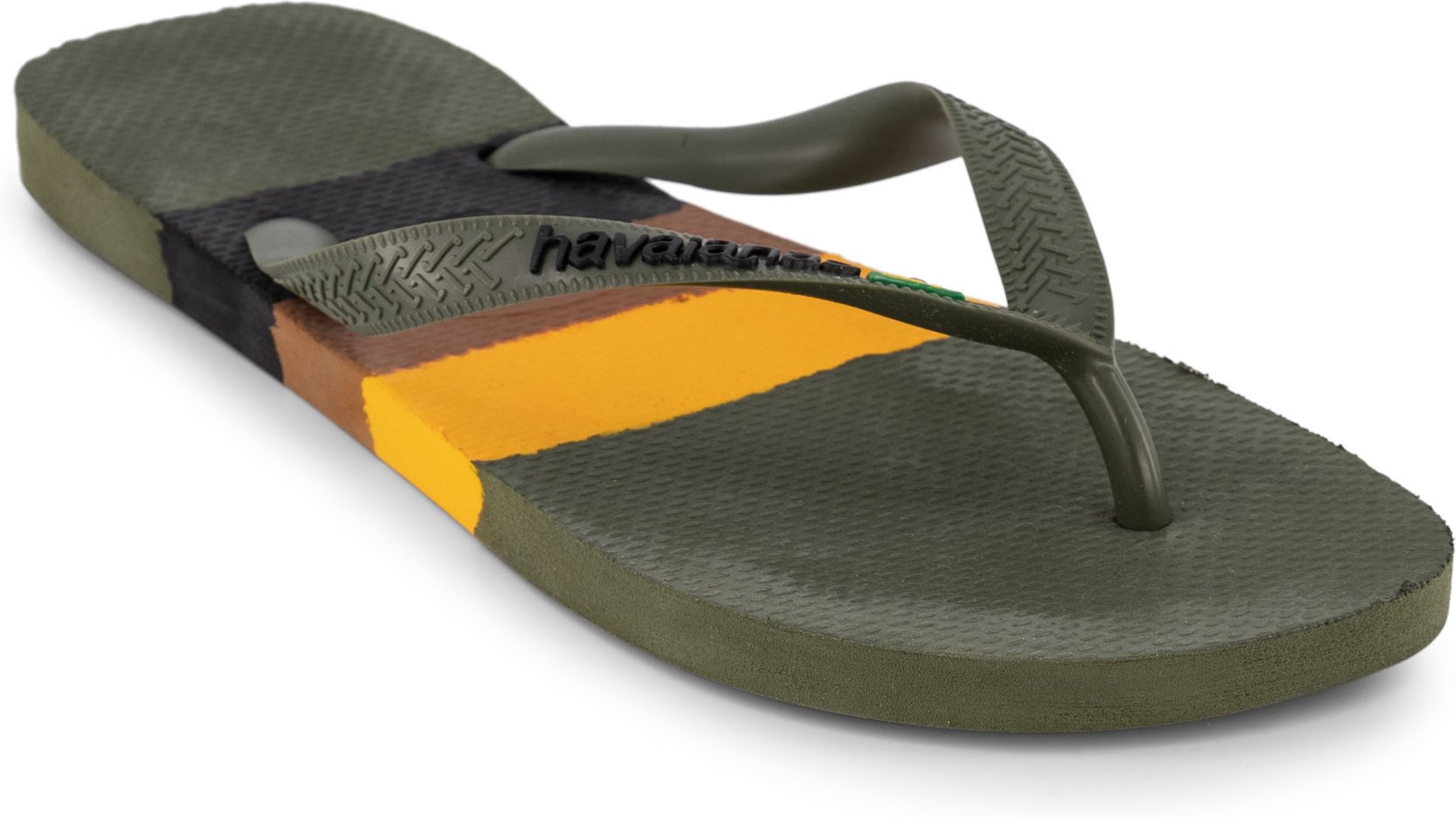 havaianas Herren Zehensandalen grün Gummi
