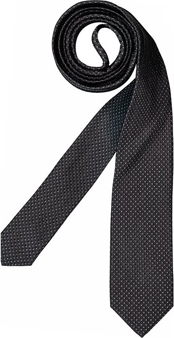 OLYMP Herren Krawatte schwarz unifarben
