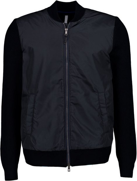 MAERZ Muenchen Herren Strickjacke blau unifarben