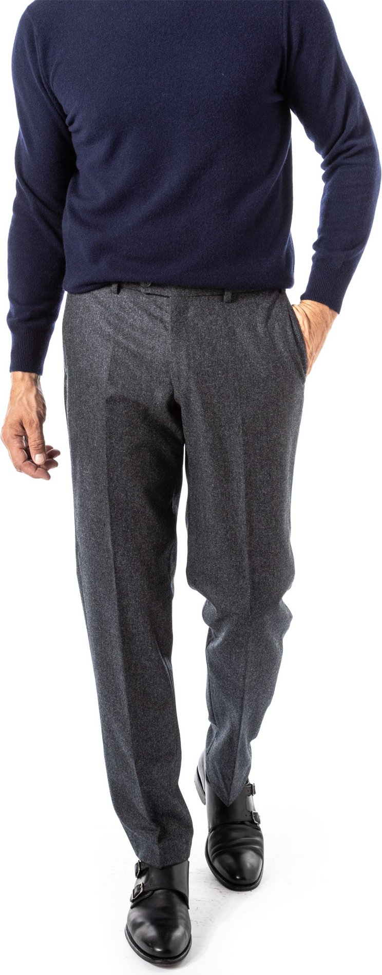 HILTL Herren Hose grau meliert