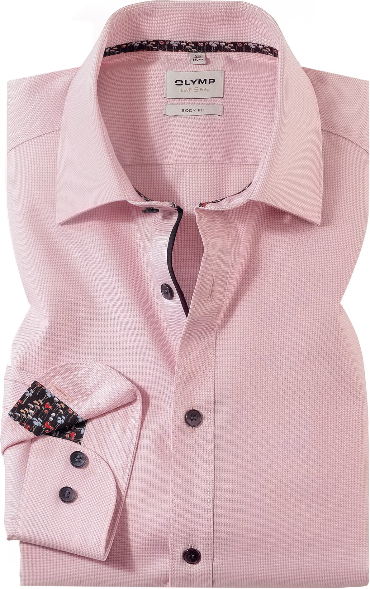 OLYMP Herren Hemd rot meliert