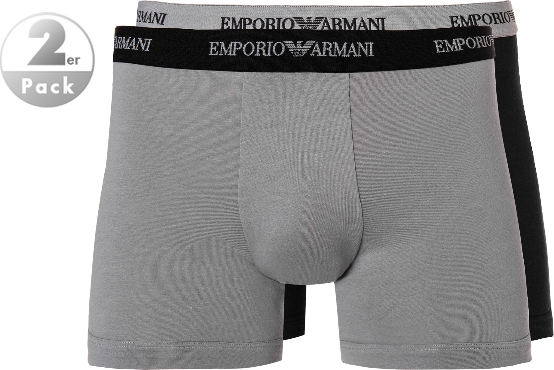 Thumbnail - EMPORIO ARMANI Herren Trunks blau Baumwolle & Mix unifarben