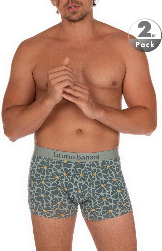 bruno banani Herren Shorts grau Baumwolle & Mix unifarben