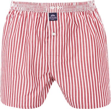 Thumbnail - MC ALSON Herren Boxershorts rot Reine Baumwolle Gestreift