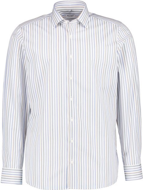 OLYMP Herren Hemd blau gestreift