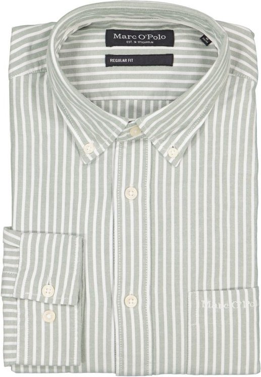 Thumbnail - Marc O'Polo Herren Hemd grün gestreift
