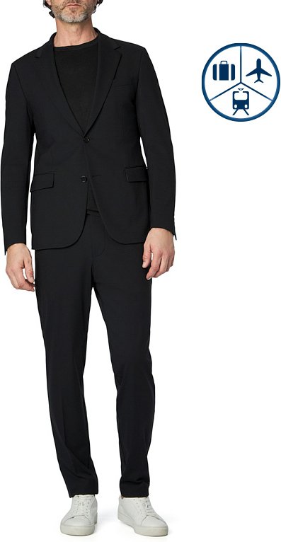 Thumbnail - Strellson Herren Anzug schwarz Slim Fit