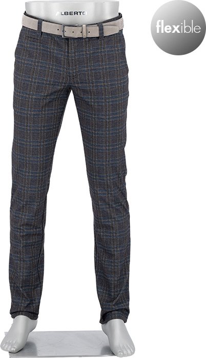 Alberto Golf Herren Golfhose grau kariert
