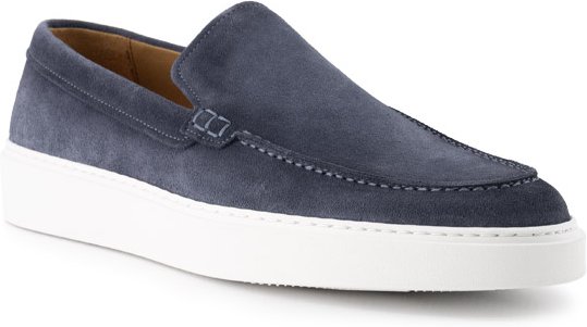 rosso e nero Herren Slipper blau Velours